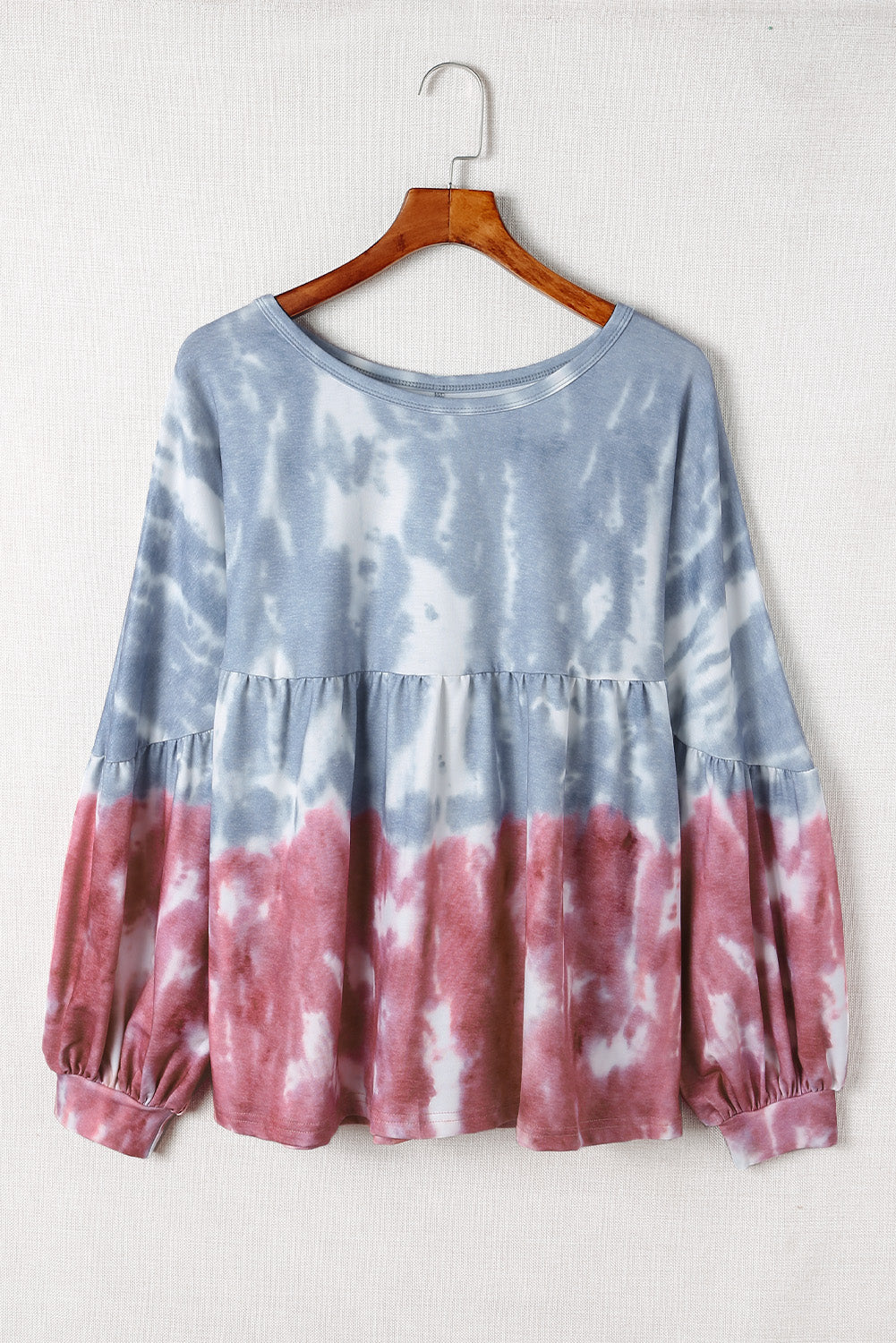 Tie Dye Bishop Sleeve Loose Sweatshirt | Multicolour