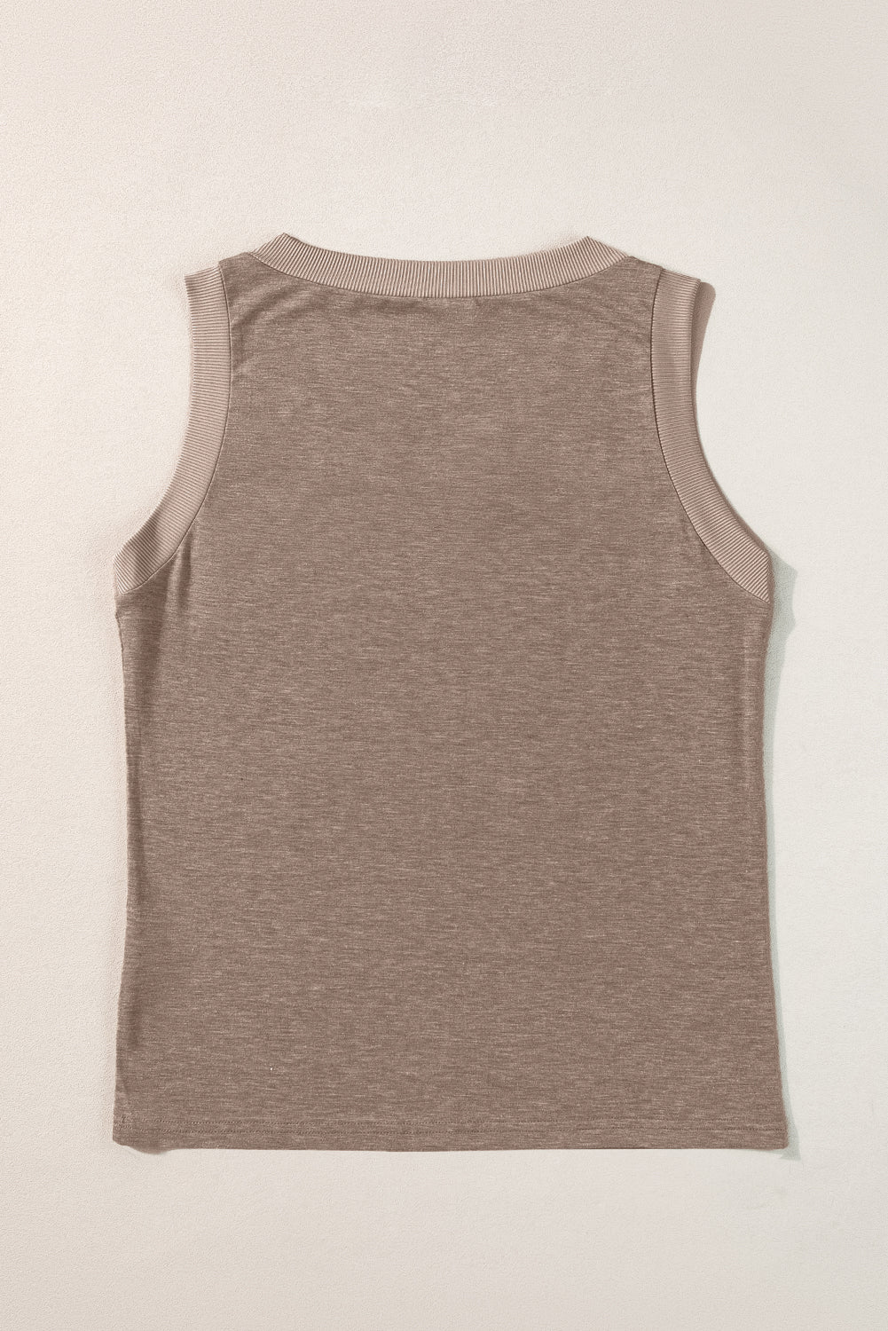 Ribbed V Neck Tank | Simply Taupe