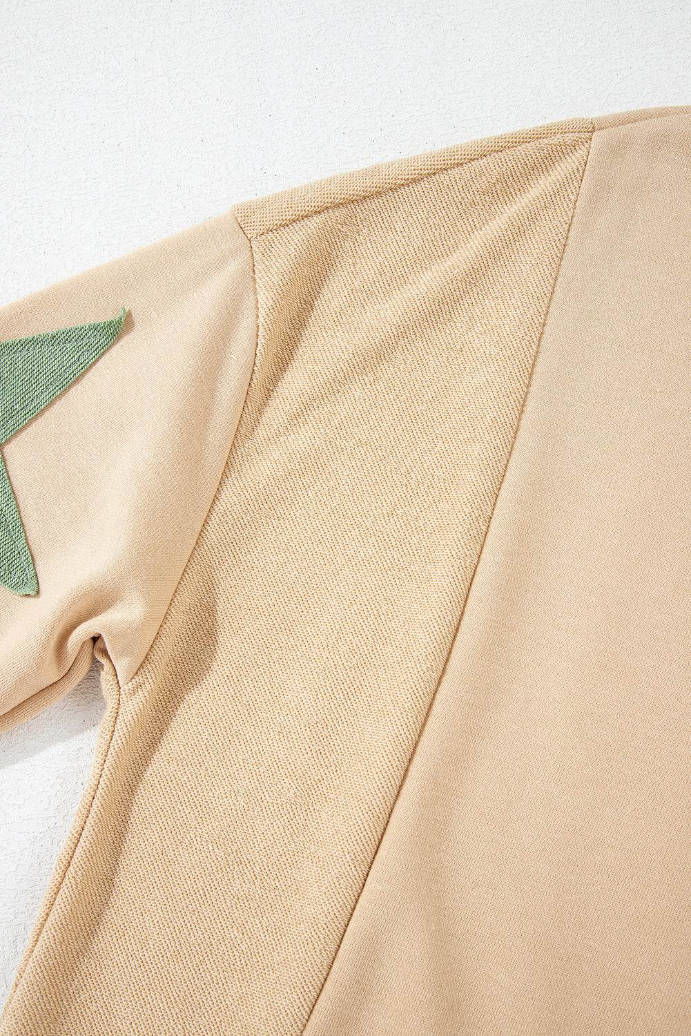 Star Patchwork Exposed Seam Oversized Sweatshirt | Parchment