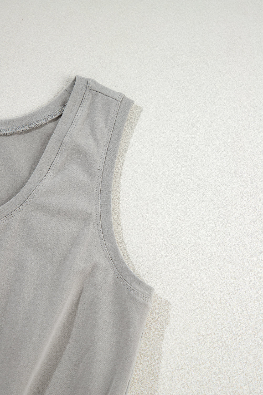 Sleeveless Drawstring Waist Mini Dress | Gray