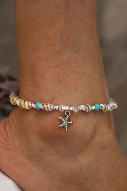 Conch Beaded Starfish Beach Anklet