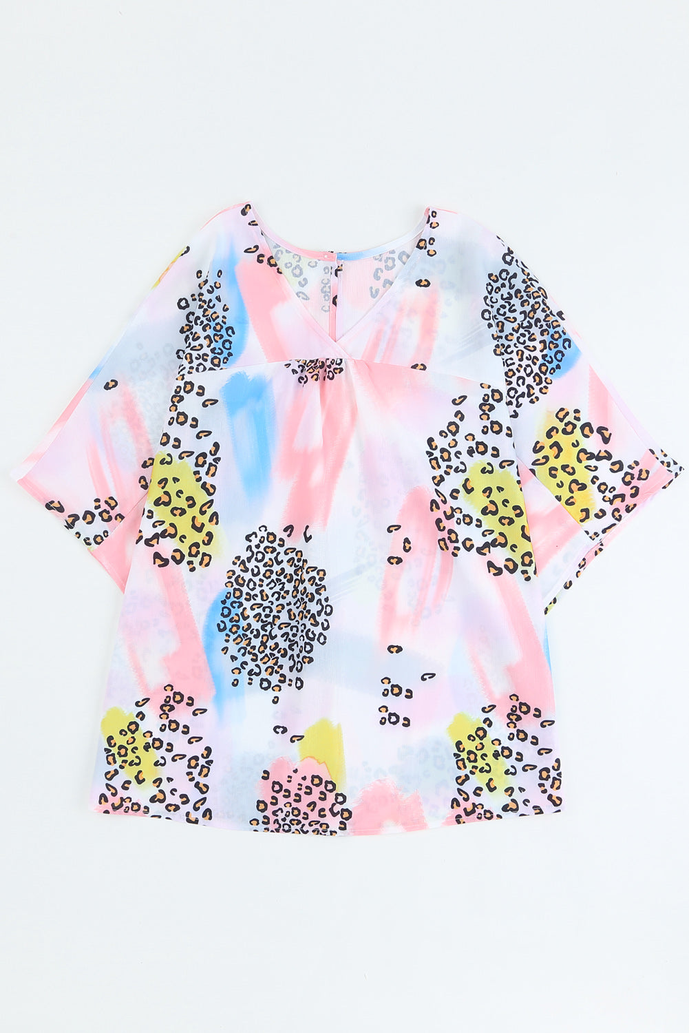 Animal Watercolour Mixed Print Loose Top | White