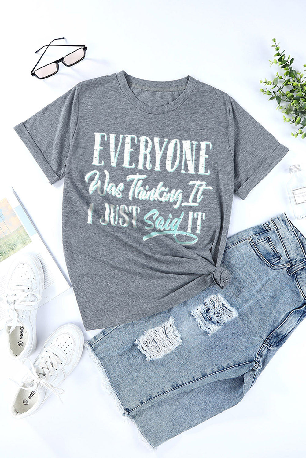 Everyone Was Thinking It Graphic Tee | Gray