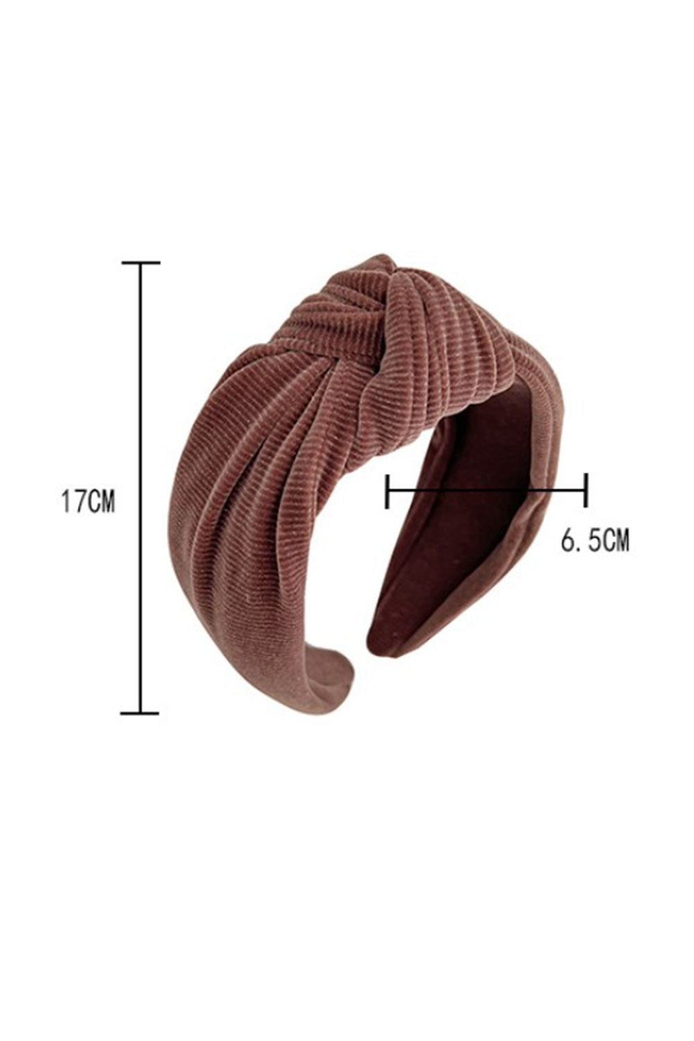 Knotted Ribbed Wide Headband | Chestnut