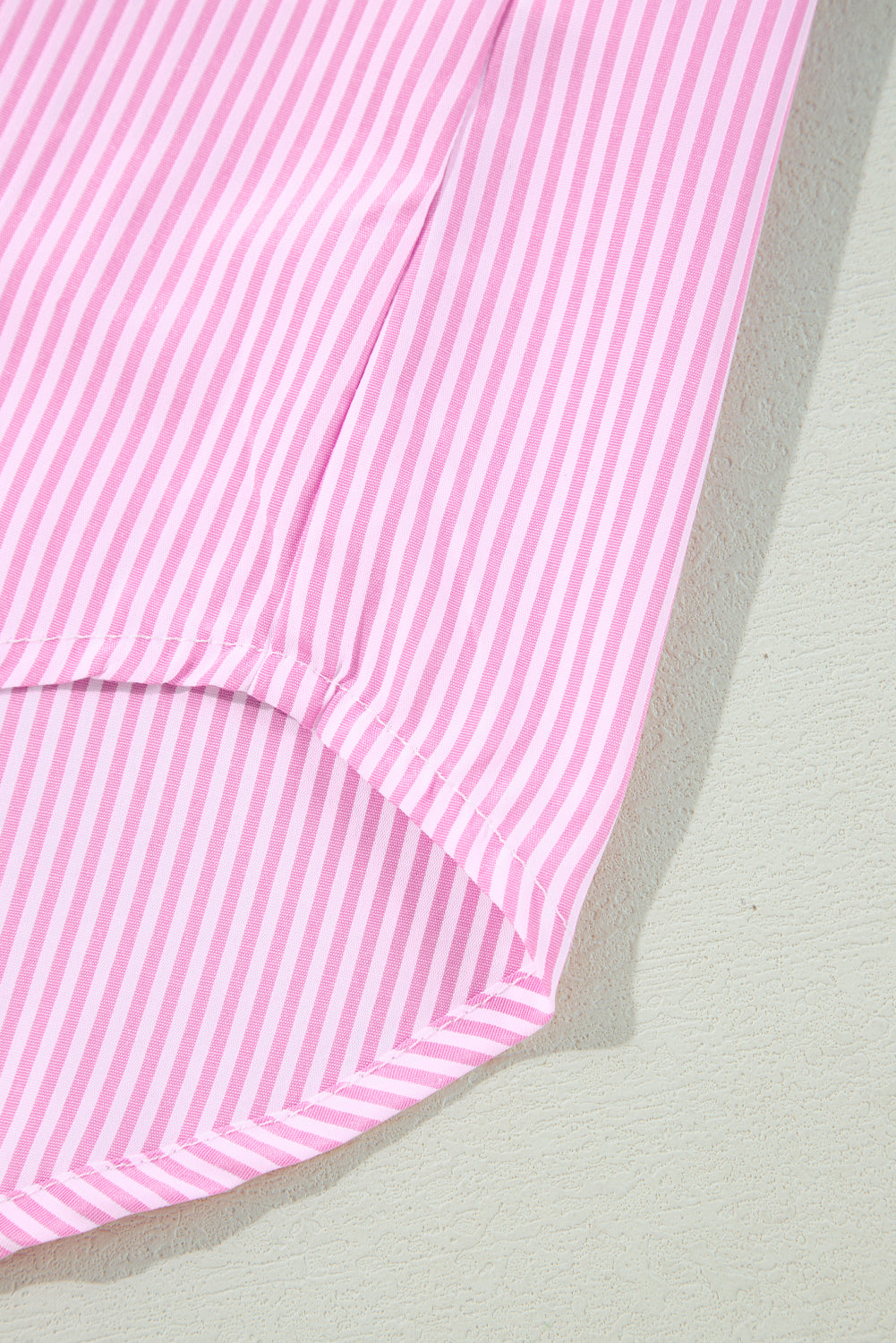 Print Colourblock Plus Size Shirt | Pink Stripe