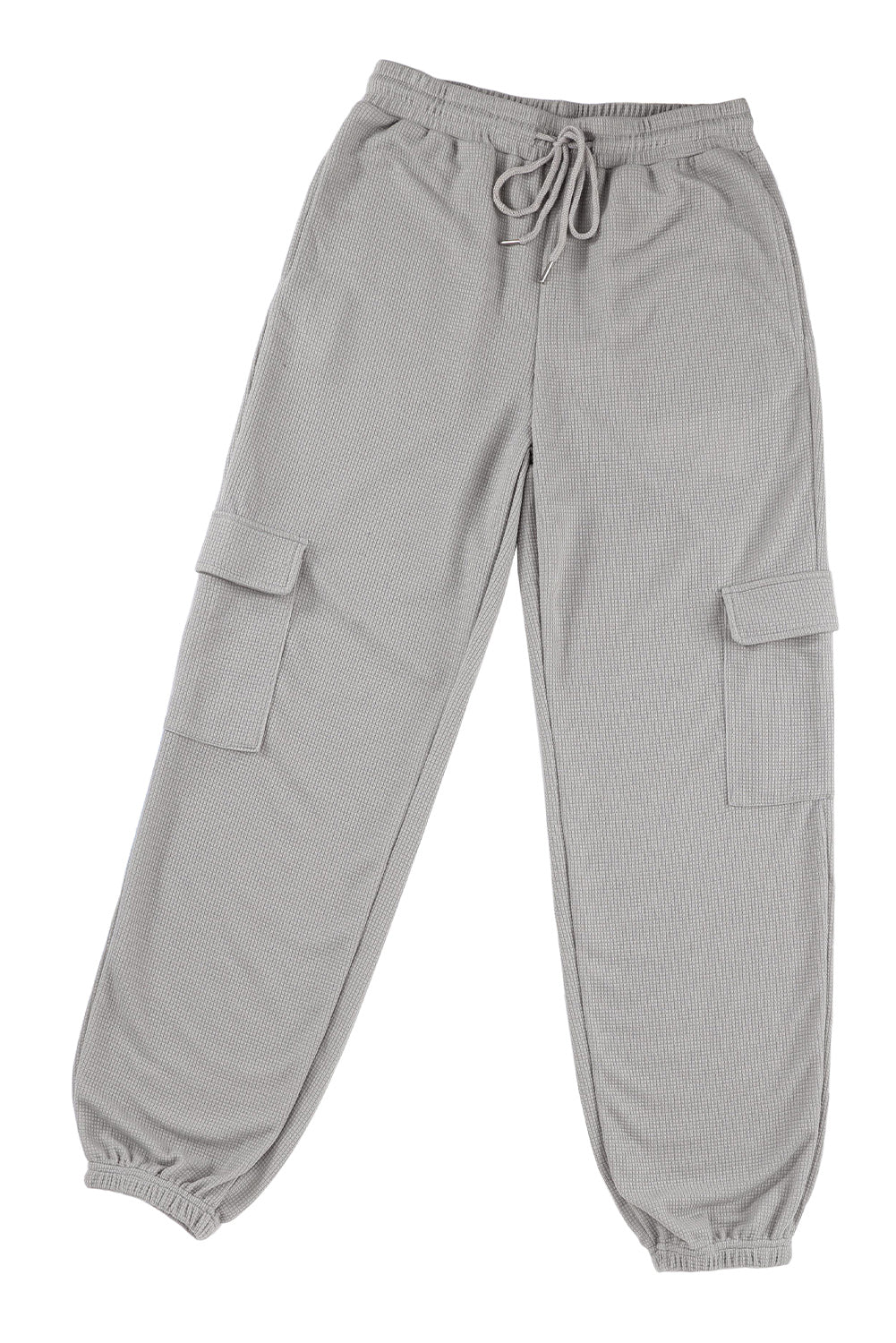 Waffle Texture Cargo Pocket Jogger Pants | Gray