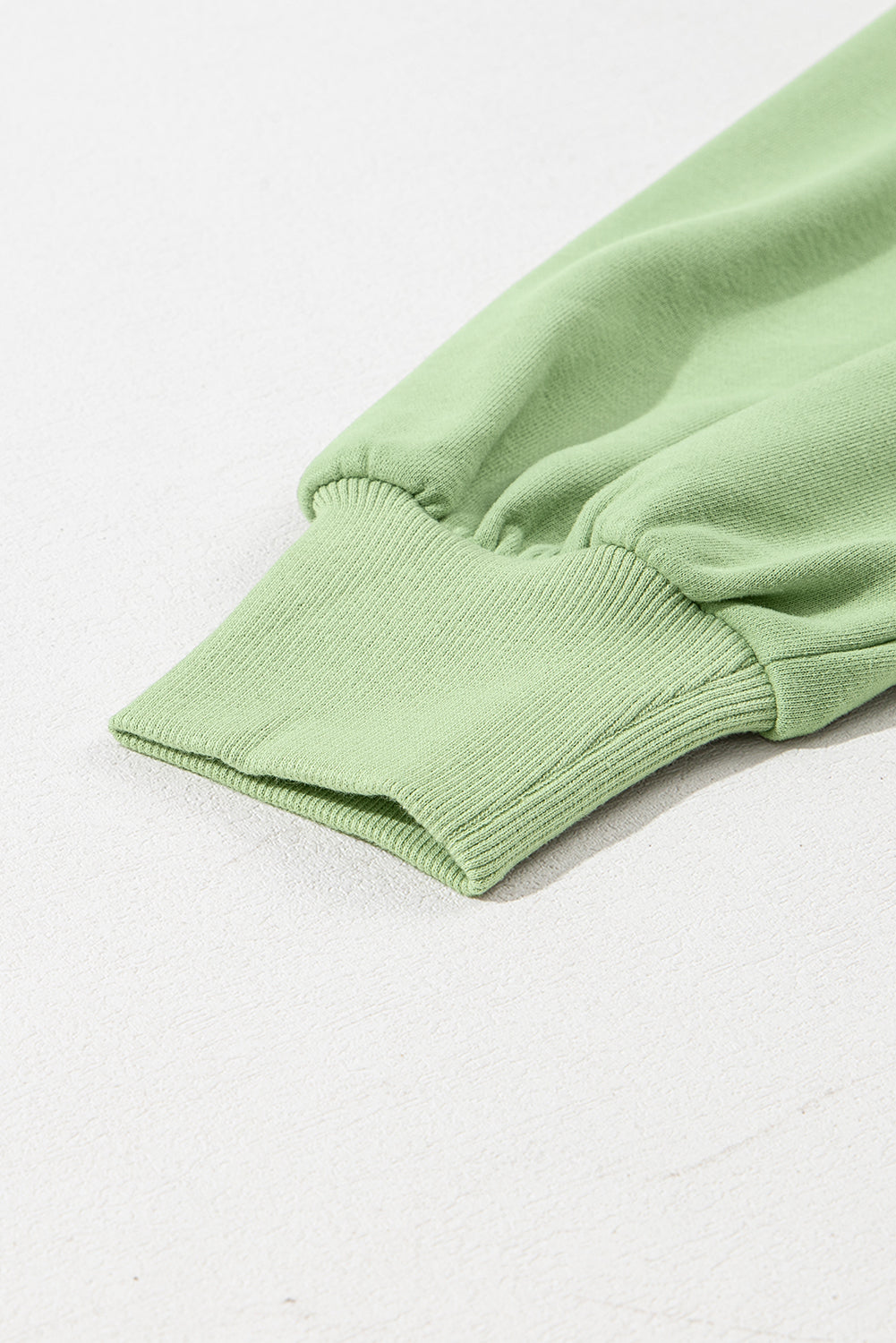 Solid Kangaroo Pocket Half Zipper Oversized Hoodie | Smoke Green