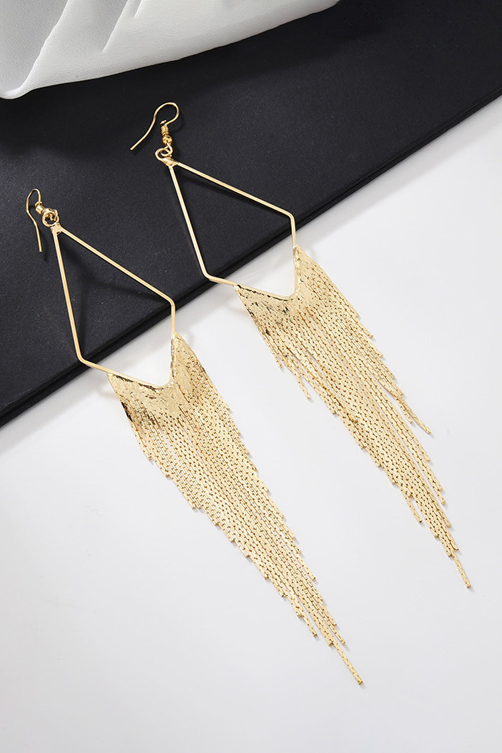 Tassel Long Chain Dangle Earrings | Gold