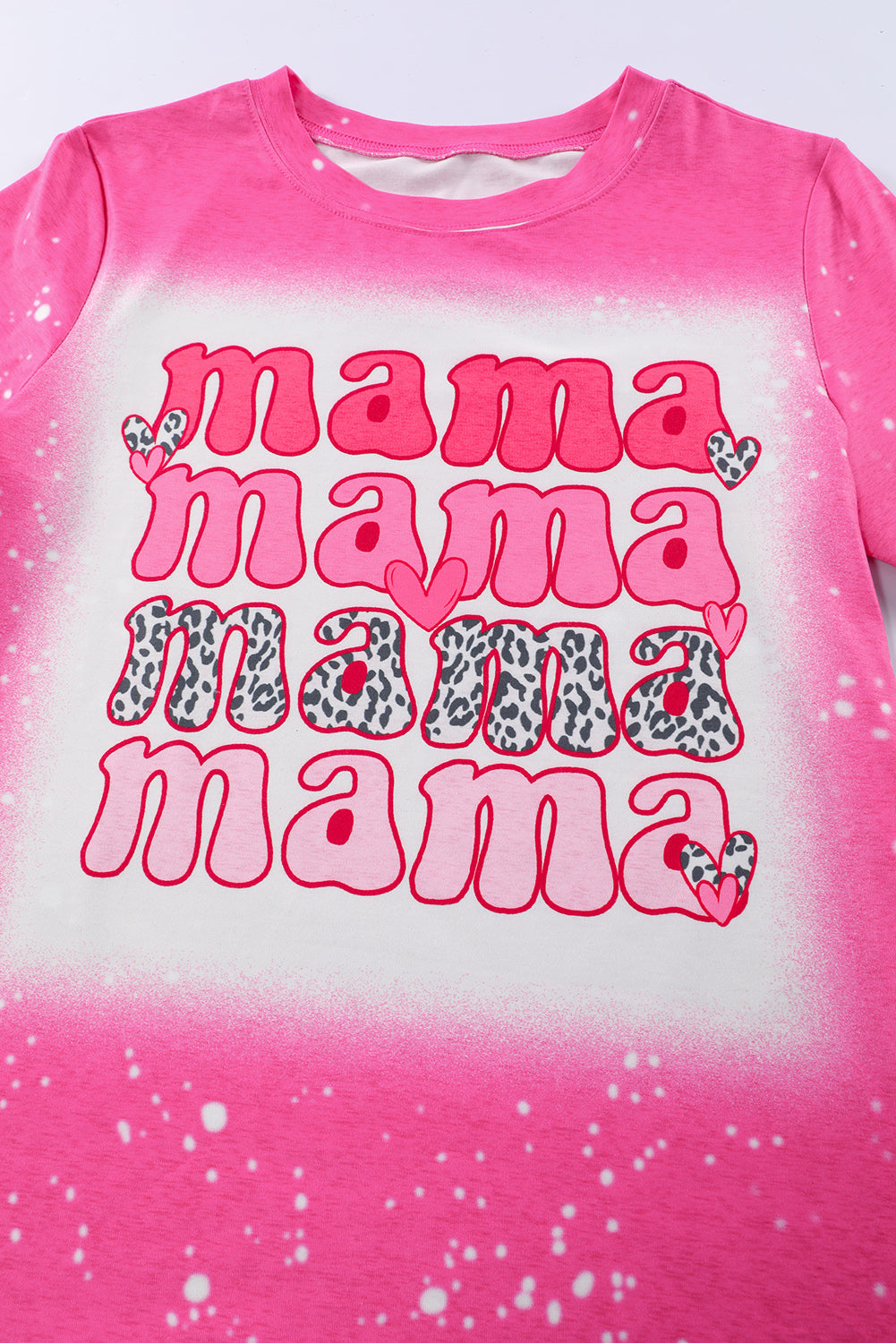 Mama Letter Print Graphic Tie Dye | Rose