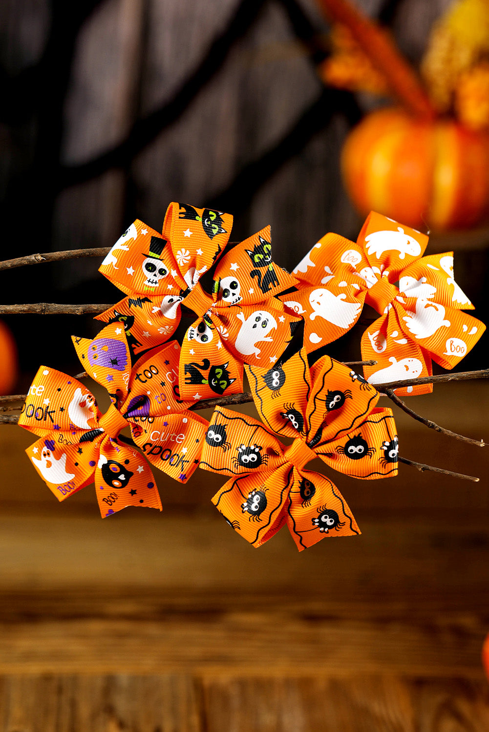 Halloween Random Pattern Bow Halloween Hair Clip | Citrus