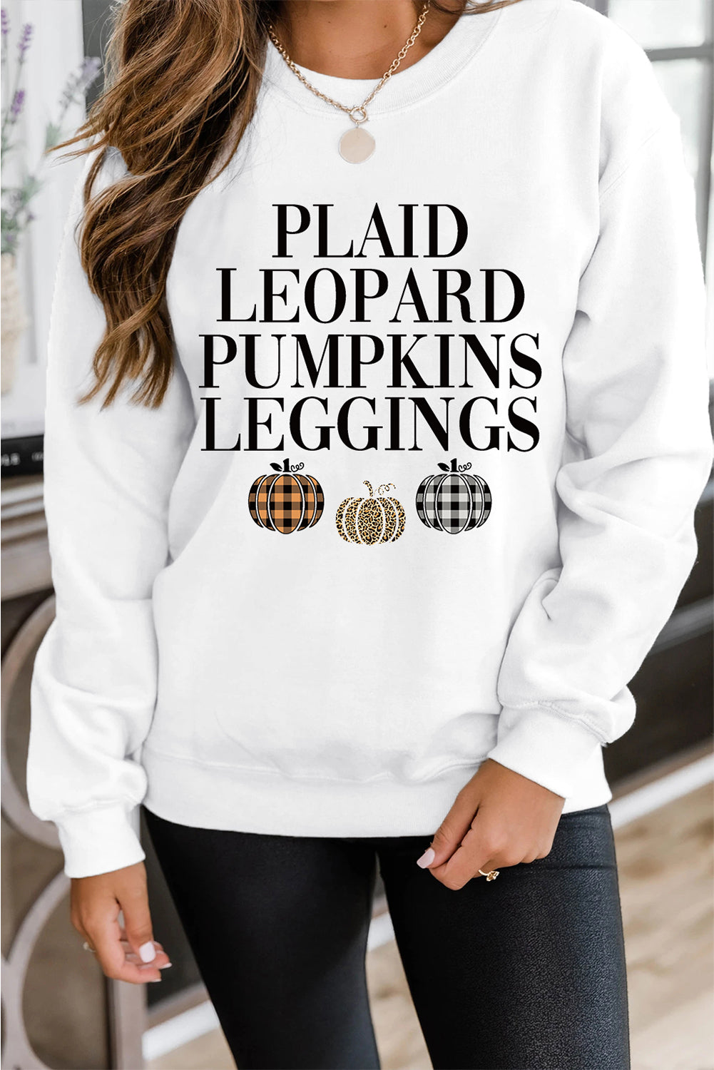 Thanksgiving Pumpkin Slogan Print Crewneck Sweatshirt | Beige