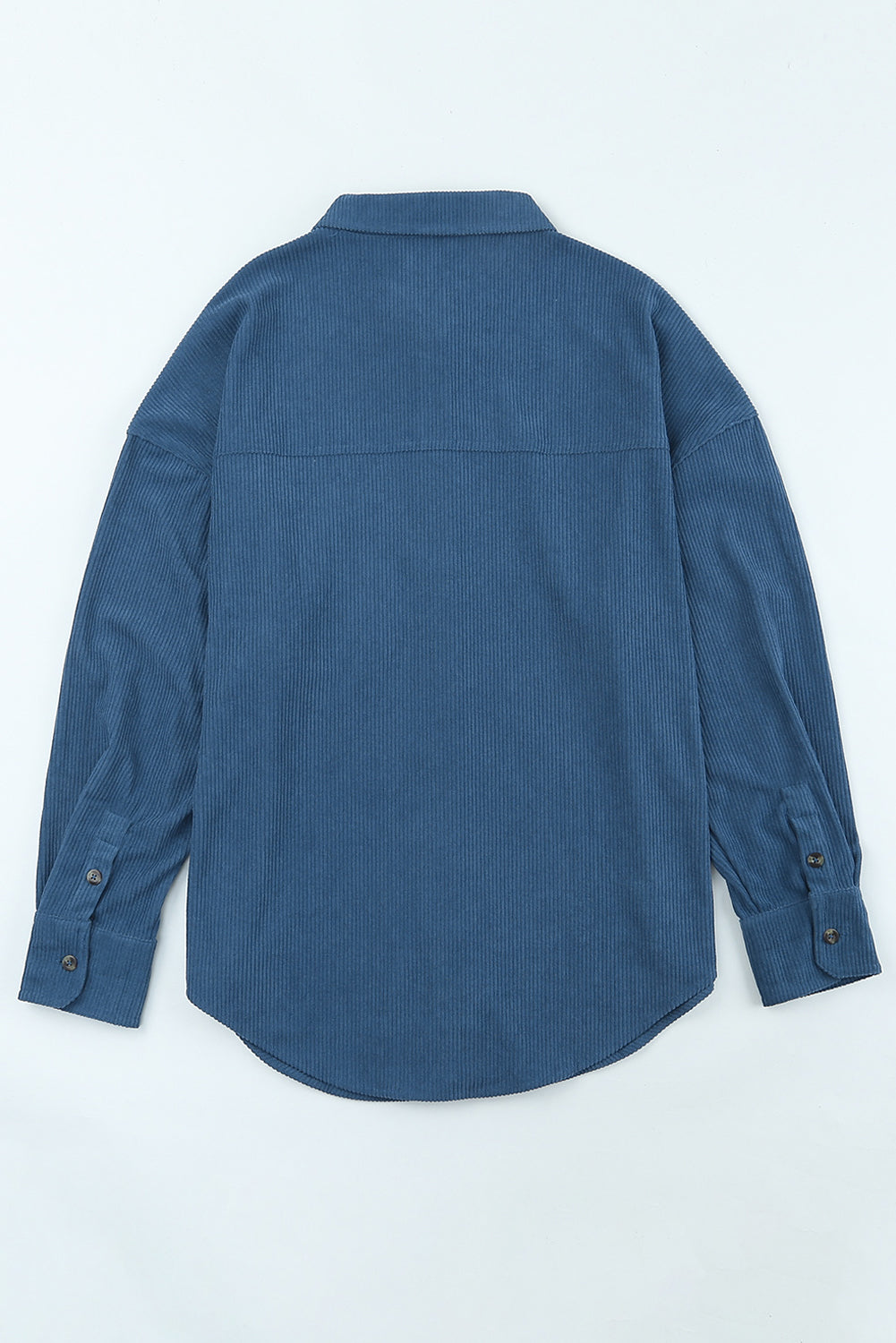 Blue Corduroy Button Pocket Shirt | Sky Blue