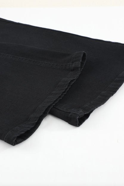 Wash Vintage Wide Leg Jeans | Black