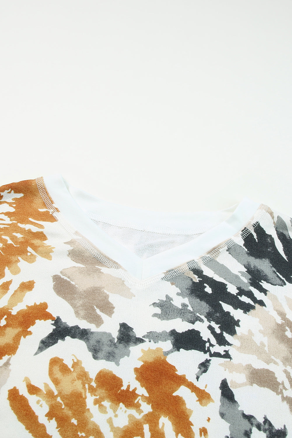 Plus Size Tie Dye V Neck Sweatshirt | Multicolour