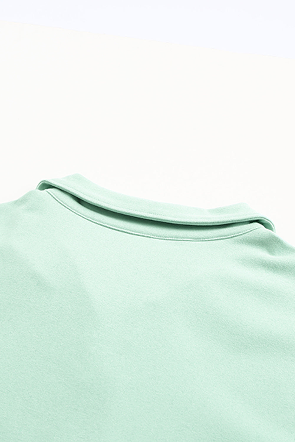 Zip Front Pocketed Pullover Sweatshirt | Green