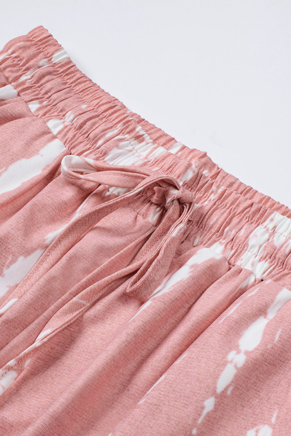 Tie Dye Drawstring Casual Shorts | Pink