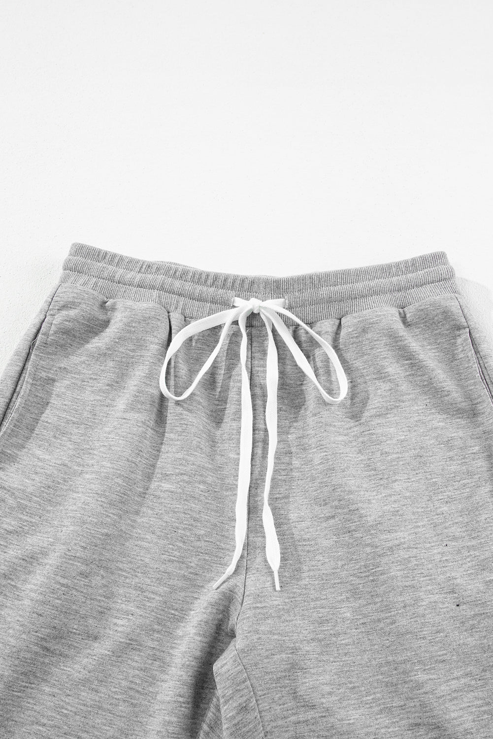 Drawstring Hoodie And High Waist Pants Lounge Set | Gray