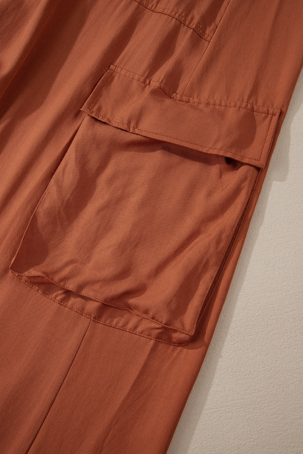 Mineral Wash Cargo Pocket Drawstring Waist Maxi Skirt | Chestnut