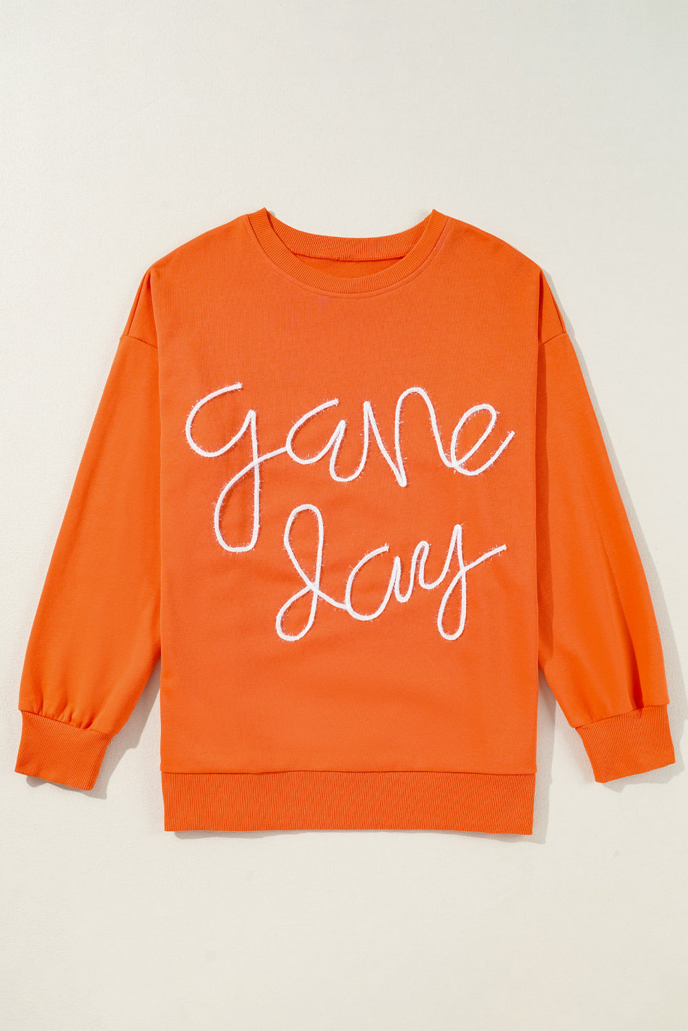 Tinsel Game Day Drop Shoulder Graphic Sweatshirt | Russet Orange