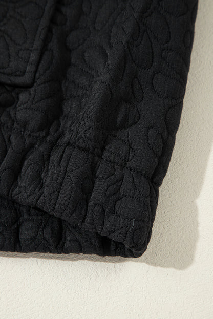 Floral Quilted Jacket | Black