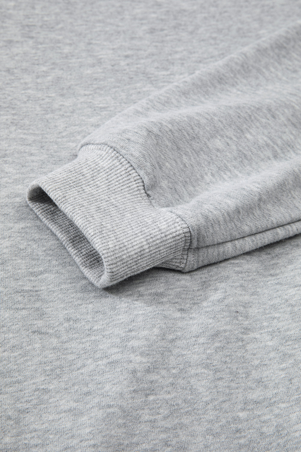 Solid Fleece Lined Drop Shoulder Terry Sweatshirt | Gray