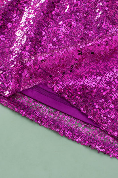 Sequined High Waist Plus Size Midi Skirt | Violet