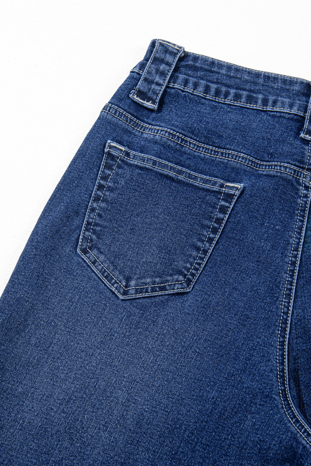 Wide Leg Pocketed High Waist Jeans | Sail Blue