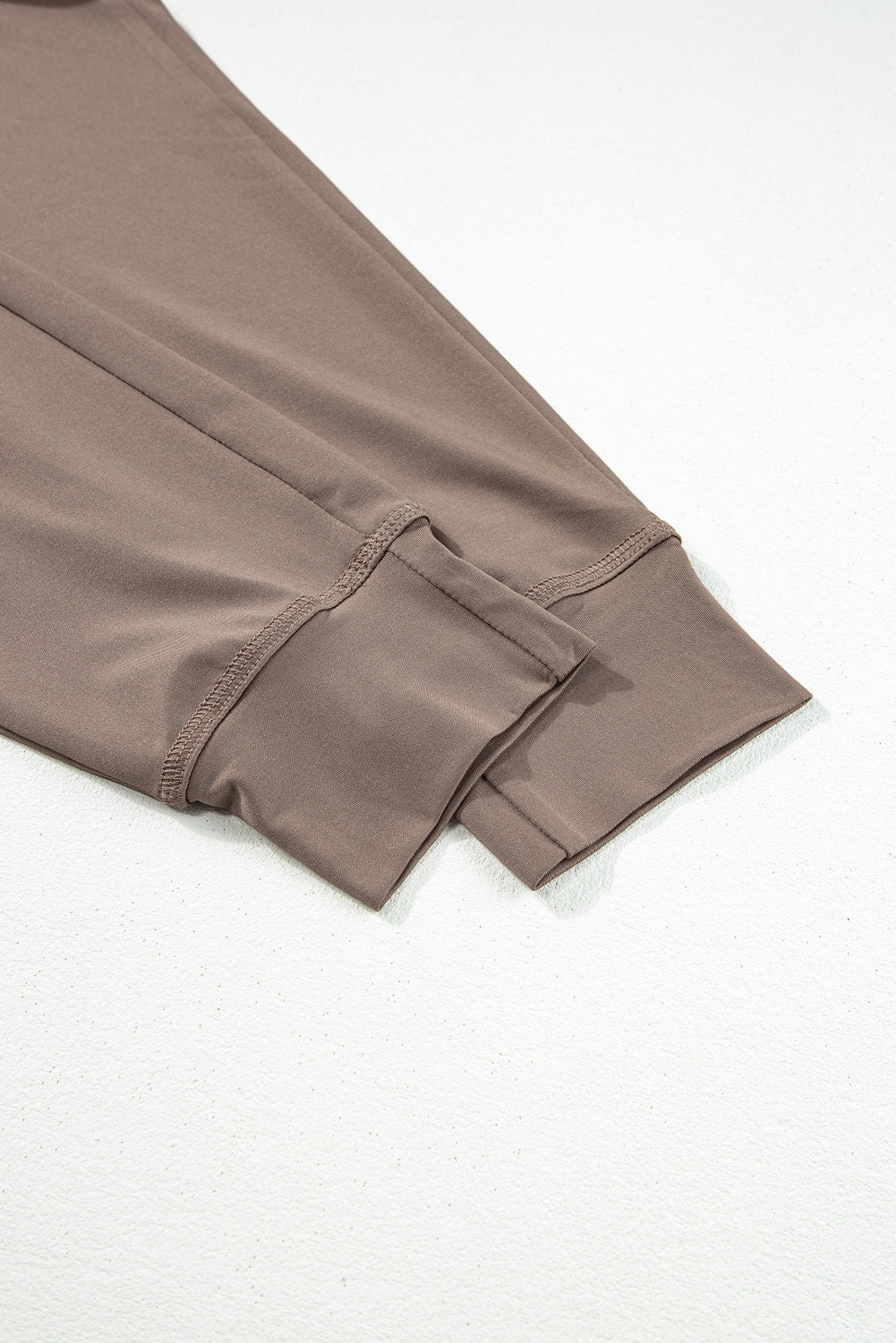 Drawstring Waist Pocketed Joggers | Dark Brown