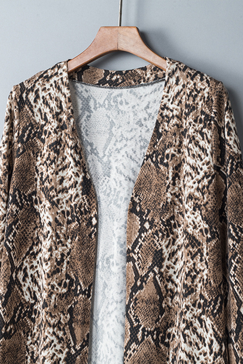 Snake Print Long Cardigan | Multicolour